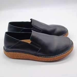 BIRKENSTOCK Callan Black Leather Espadrille Clog Loafer Shoe W10/ M 8 / EU41